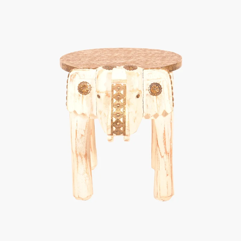 Home Carving Wooden Elephant Stool